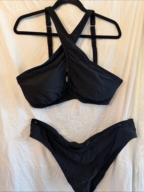 Adore Me Black Crisscross Bikini Set